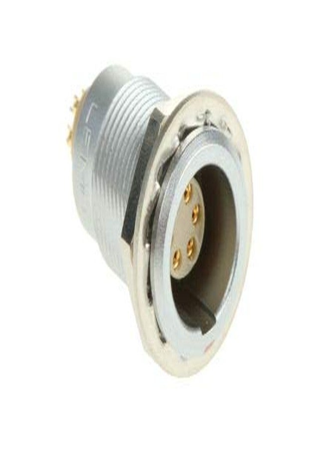 CAMTREE Circular Connector, 0B Series, (FGG-0B-306- EGG-0B-306) Cable Mount Plug, 6 Contacts, Solder Pin, Push-Pull, Brass Body Silver - Image 2